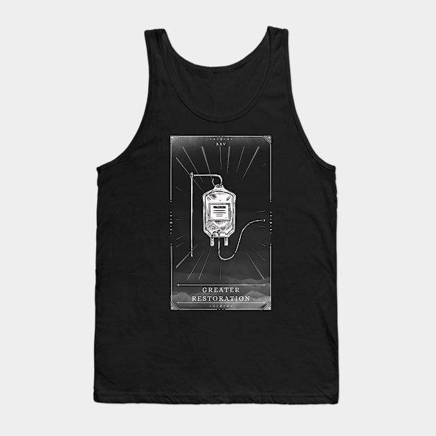 Greater Restoration DnD Tarot Card Spells for Dungeons and Dragons 5e Tank Top by JaeSlaysDragons